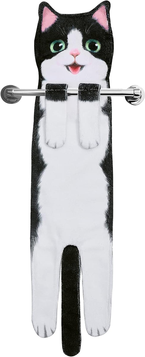Cat Funny Hand Towels for Bathroom Kitchen